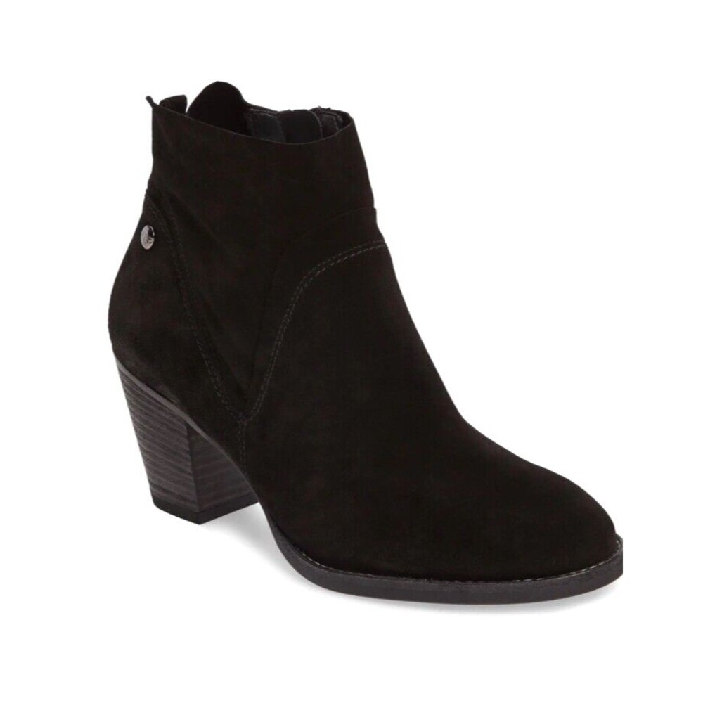 Paul Green Nora Water Resistant Women’s Boots Black Size 8 Suede Heeled